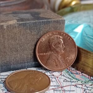 1969 D Red Lincoln Penny Red Penny One Cent Coin Money